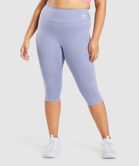 Women's Gymshark Training Cropped Leggings Light Blue | NZ 4DNJBC